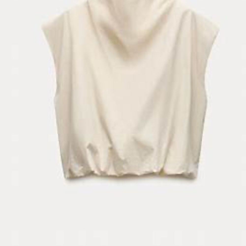 Zara zw collection bullon cream top - Picture 6 of 10